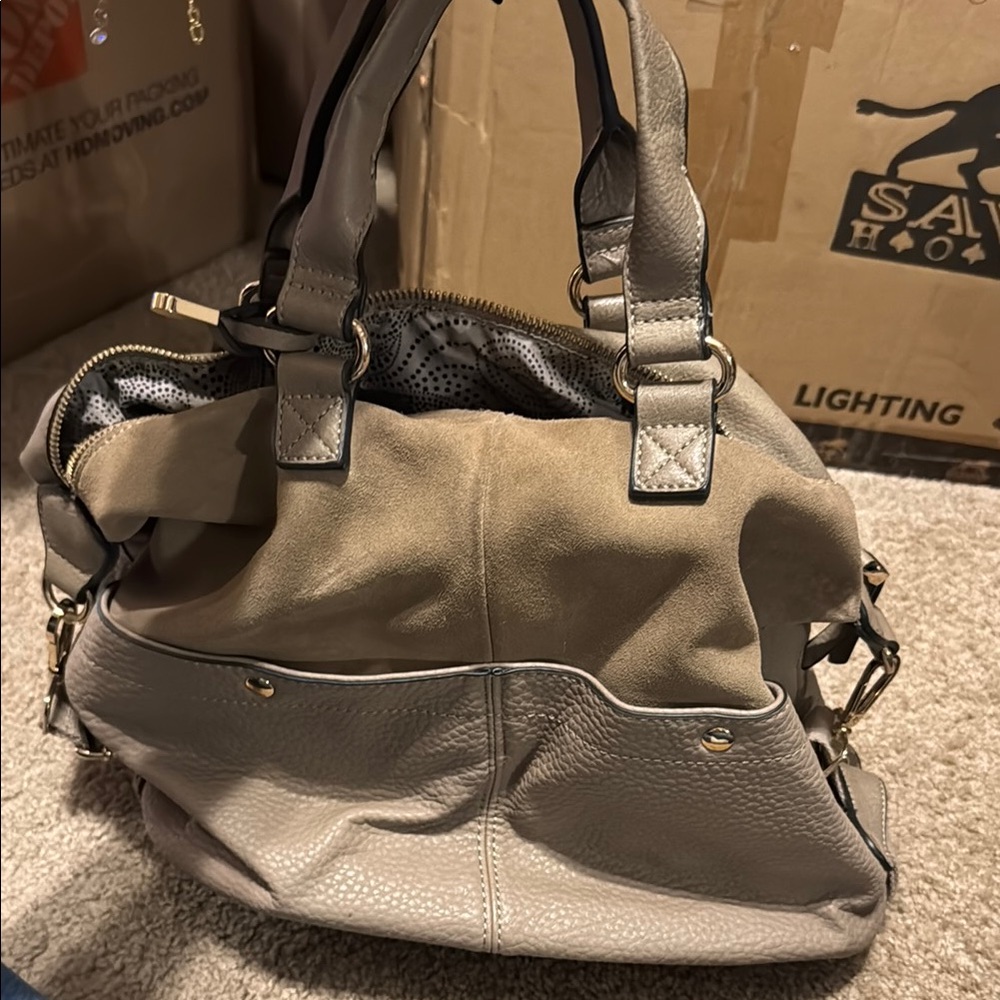 Roomy Cream Women's Handbag